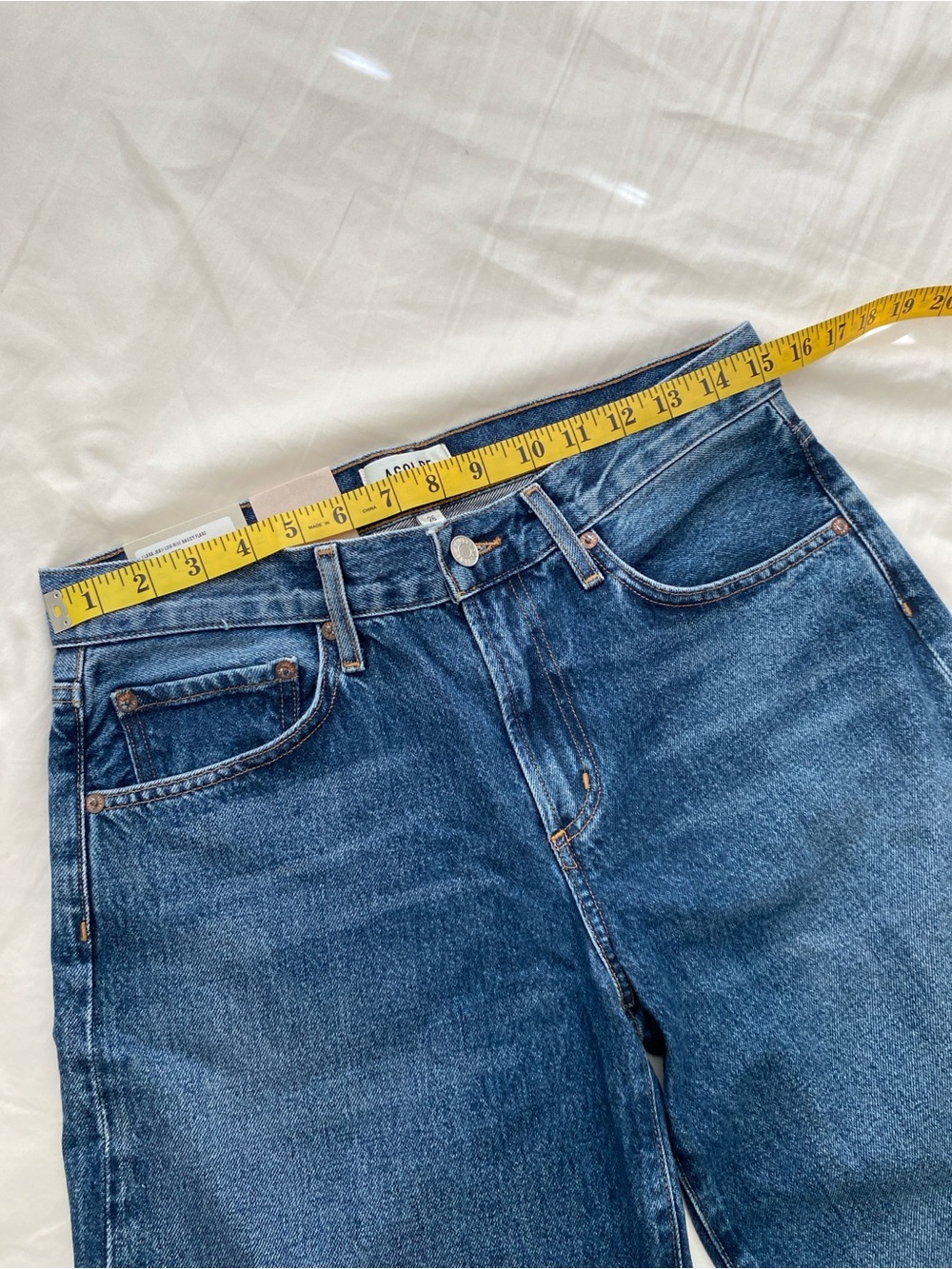 New Agolde Clara Jean in Noise | Low rise baggy flare - Picture 6 of 9